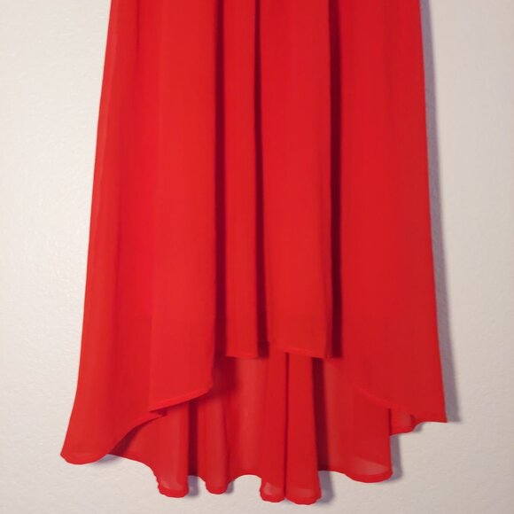 Suzy Shier Red White Striped Midi Summer Size S - Picture 4 of 8